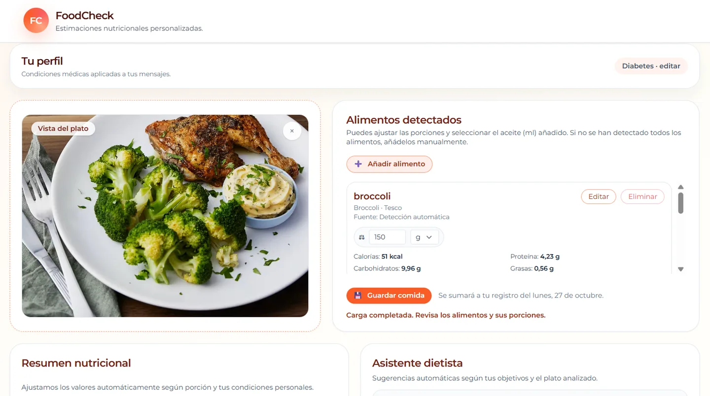 Foodcheck home page