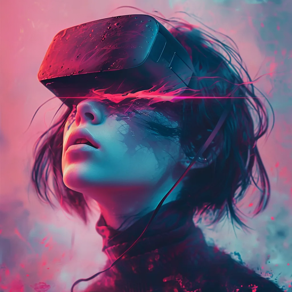 girl moving connecting to the future