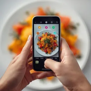 Food plate photography