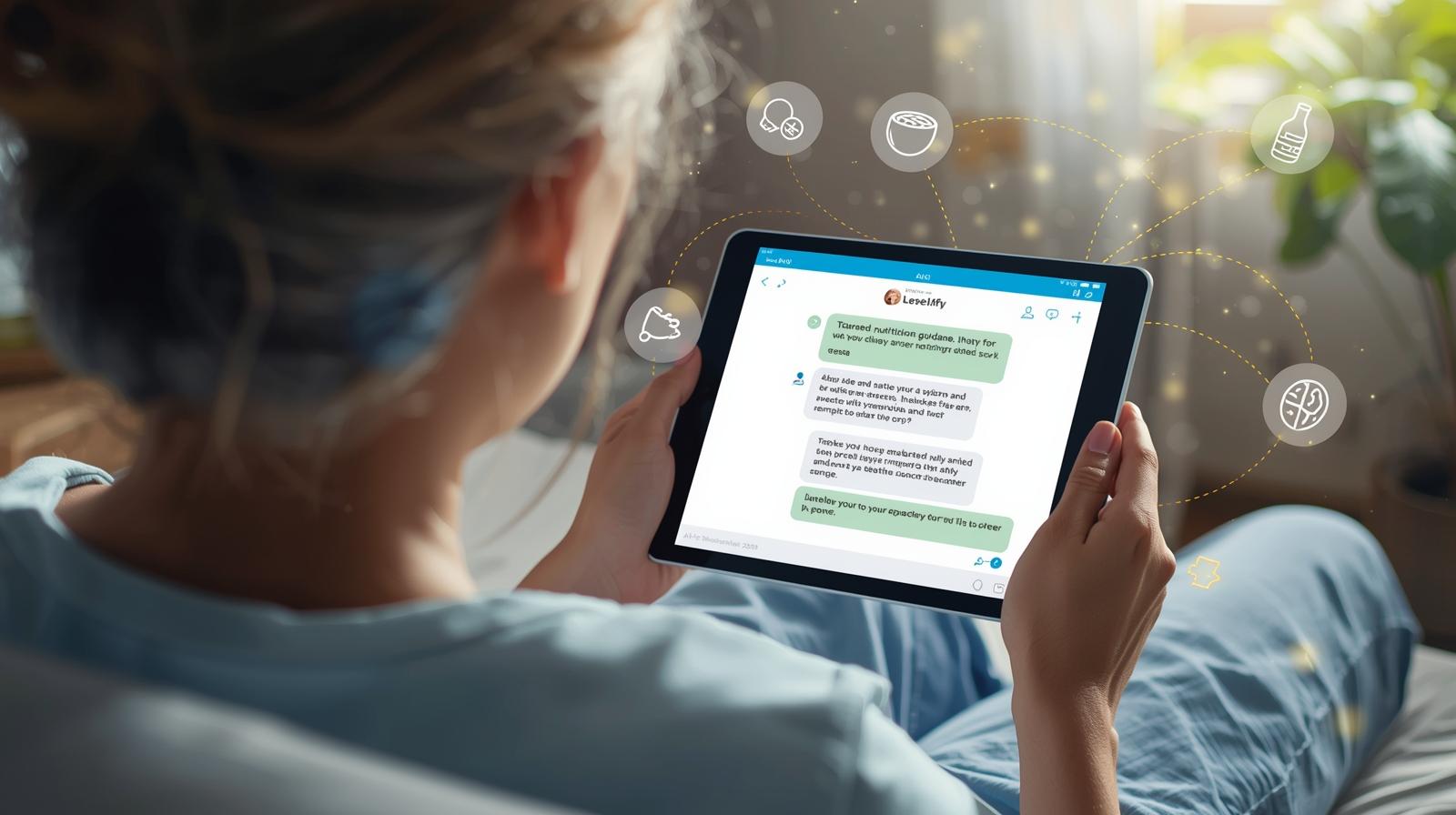 Paciente conversando con chatbot